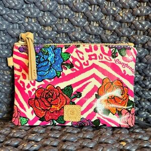 Consuela Pink Floral Clutch